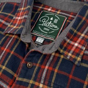 Picture Organic Clothing Men's Adventure Line Plaid Flannel Shirt Blue/Red Large